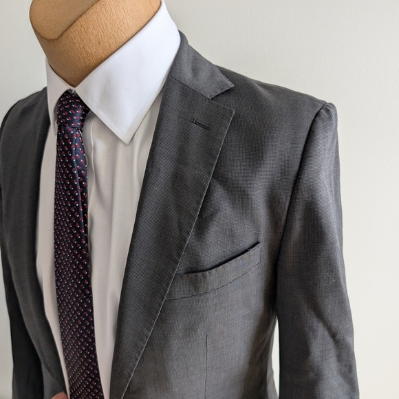 ZARA Merino Blazer Suit Classic Notched - Picture 4 of 13